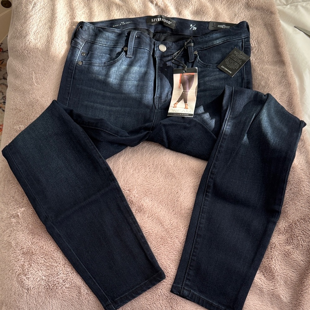 Liverpool Dark Blue Denim Jeans